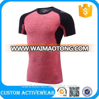 Wholesale High Quality Custom Fitness Gym Sport Compression Tight T Shirt Men